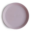Mushie Round Dinnerware Plates, Set of 2 (Soft Lilac)