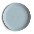 Mushie Round Dinnerware Plates, Set of 2 (Powder Blue)