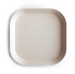 Mushie Square Dinnerware Plates, Set of 2 (Ivory)